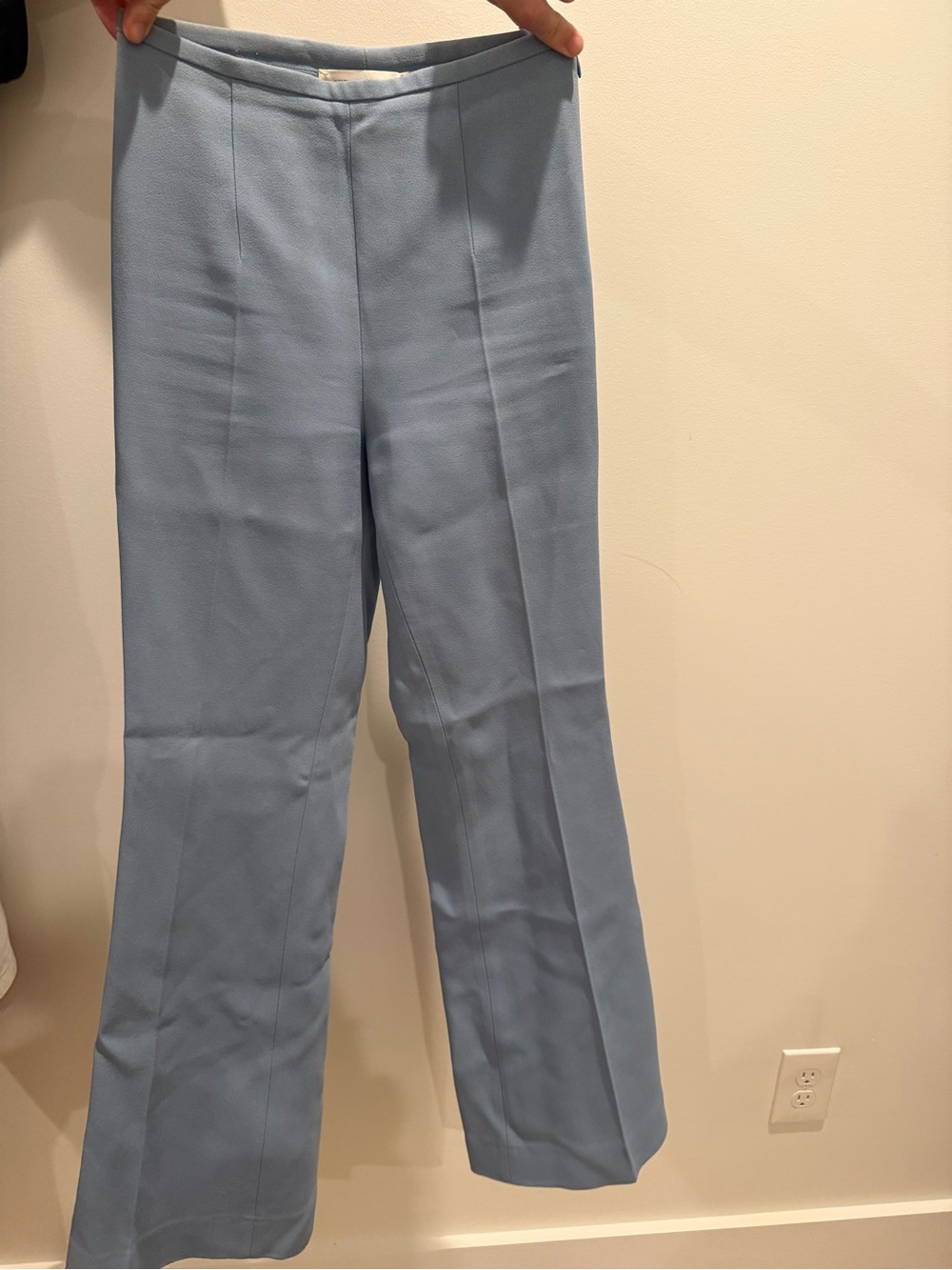 Michael Kors Collection Light Blue Wide-Leg Dress Pants